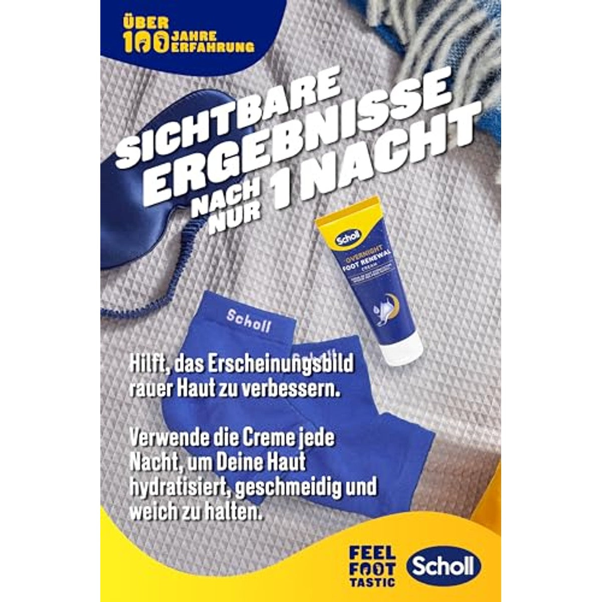 Dr. Scholl's Overnight voetverzorgingsset 60 ml + 1 paar - 3-pack