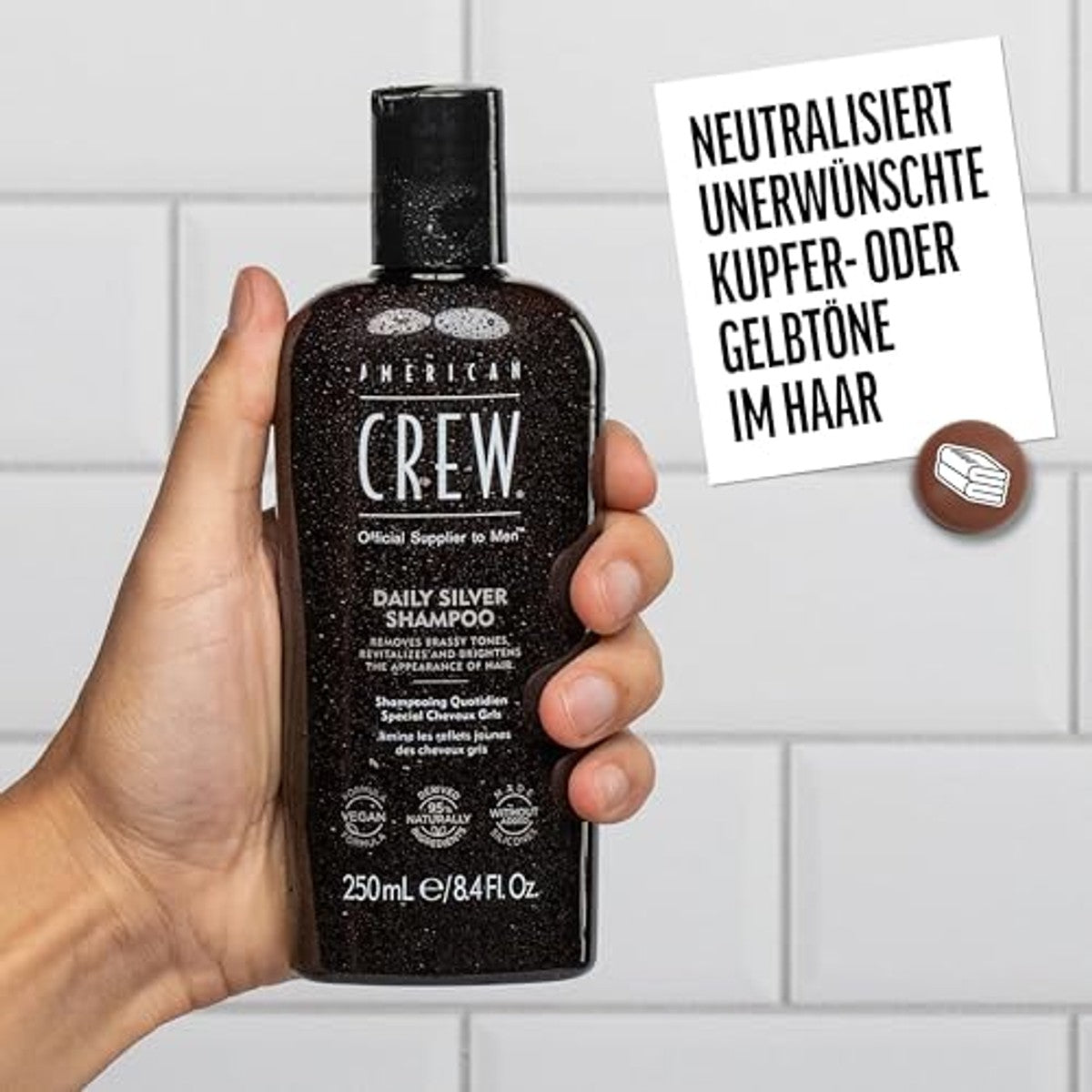 American Crew Daily Silver Shampoo voor Grijs Mannenhaar 250 ml - 6-pack