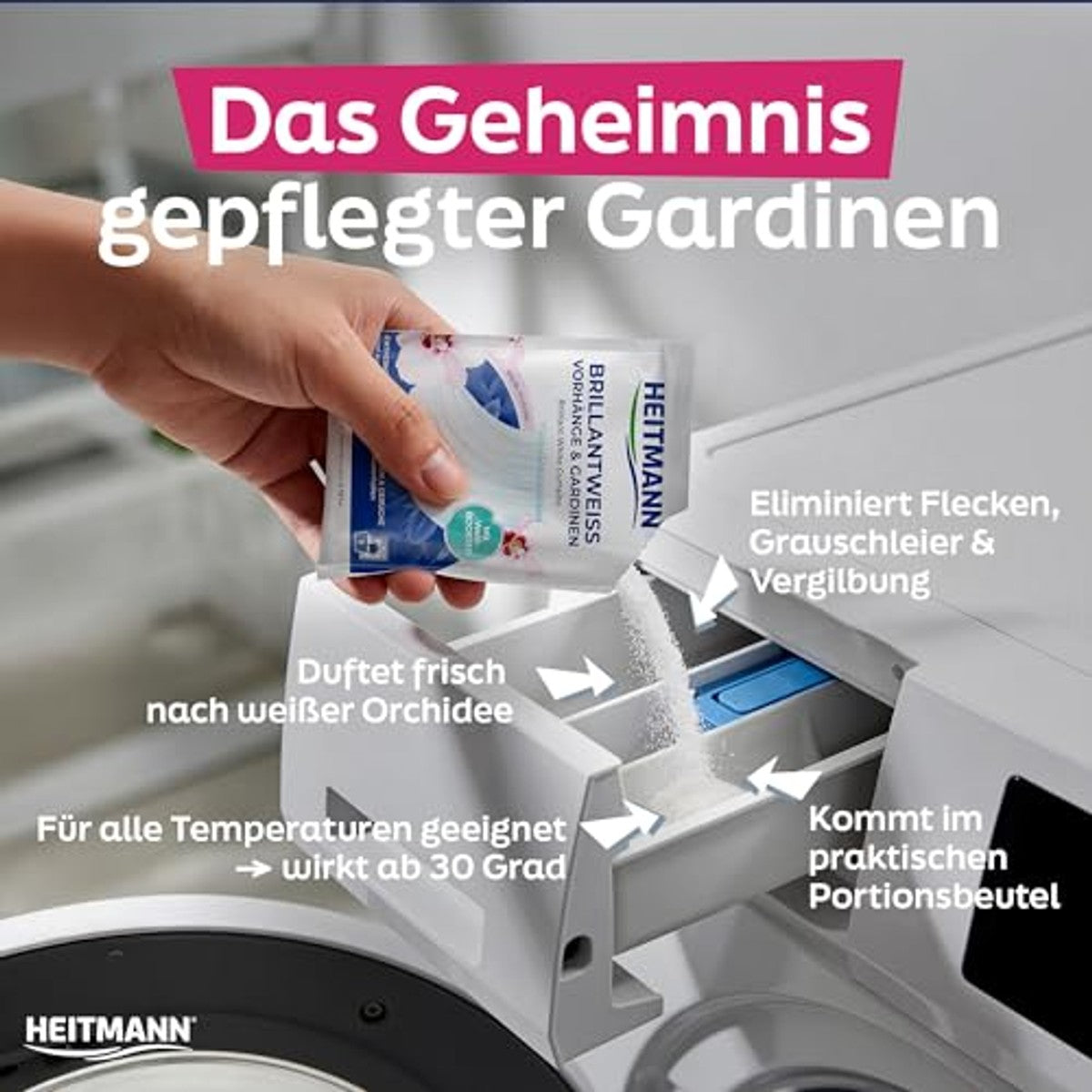 HEITMANN Briljant Wit Gordijnen en Vitrages 50 g – HEITMANN