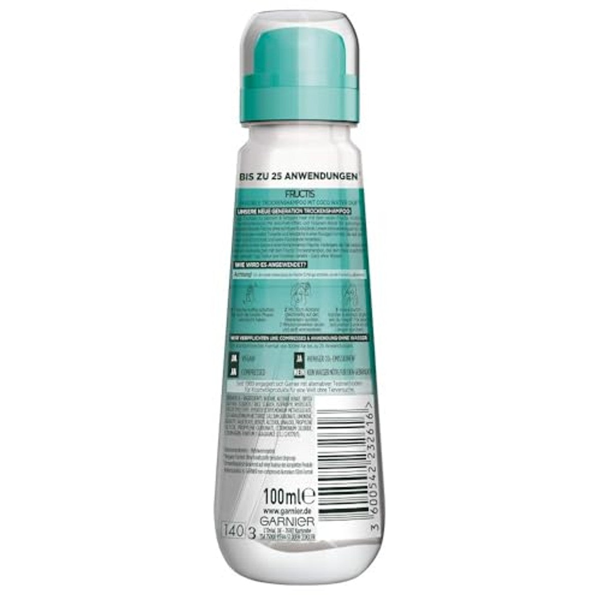 Garnier Fructis Invisible droge shampoo Coco Water 3 x 100 ml - Voordeelverpakking