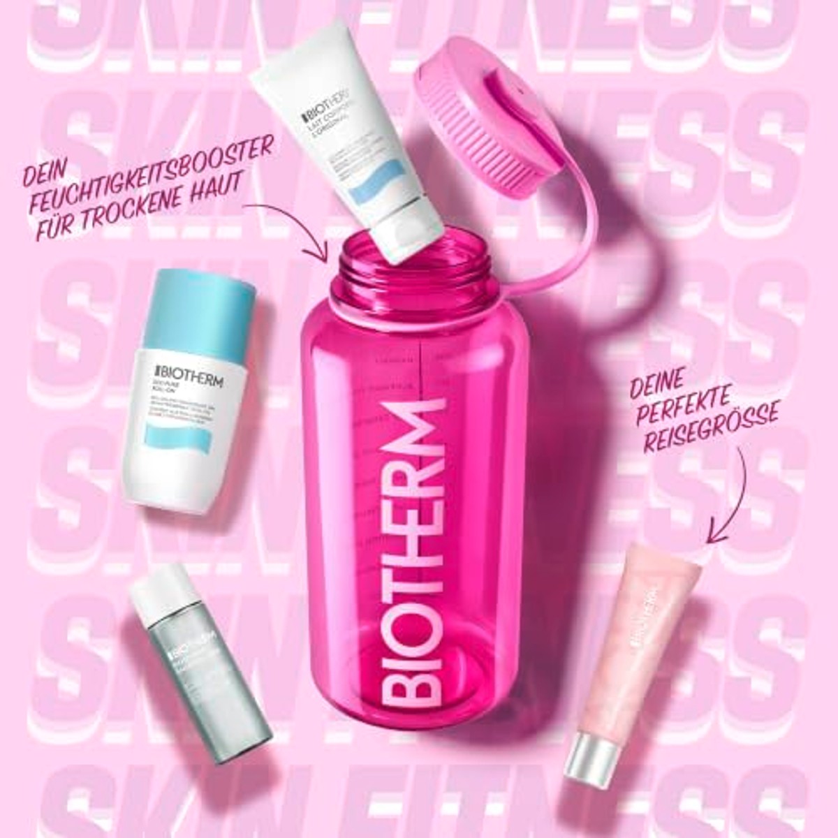 Biotherm Aqua Drop-Set Pink Hydraterende Reisset voor de Normale Huid Reisformaat - 6-pack