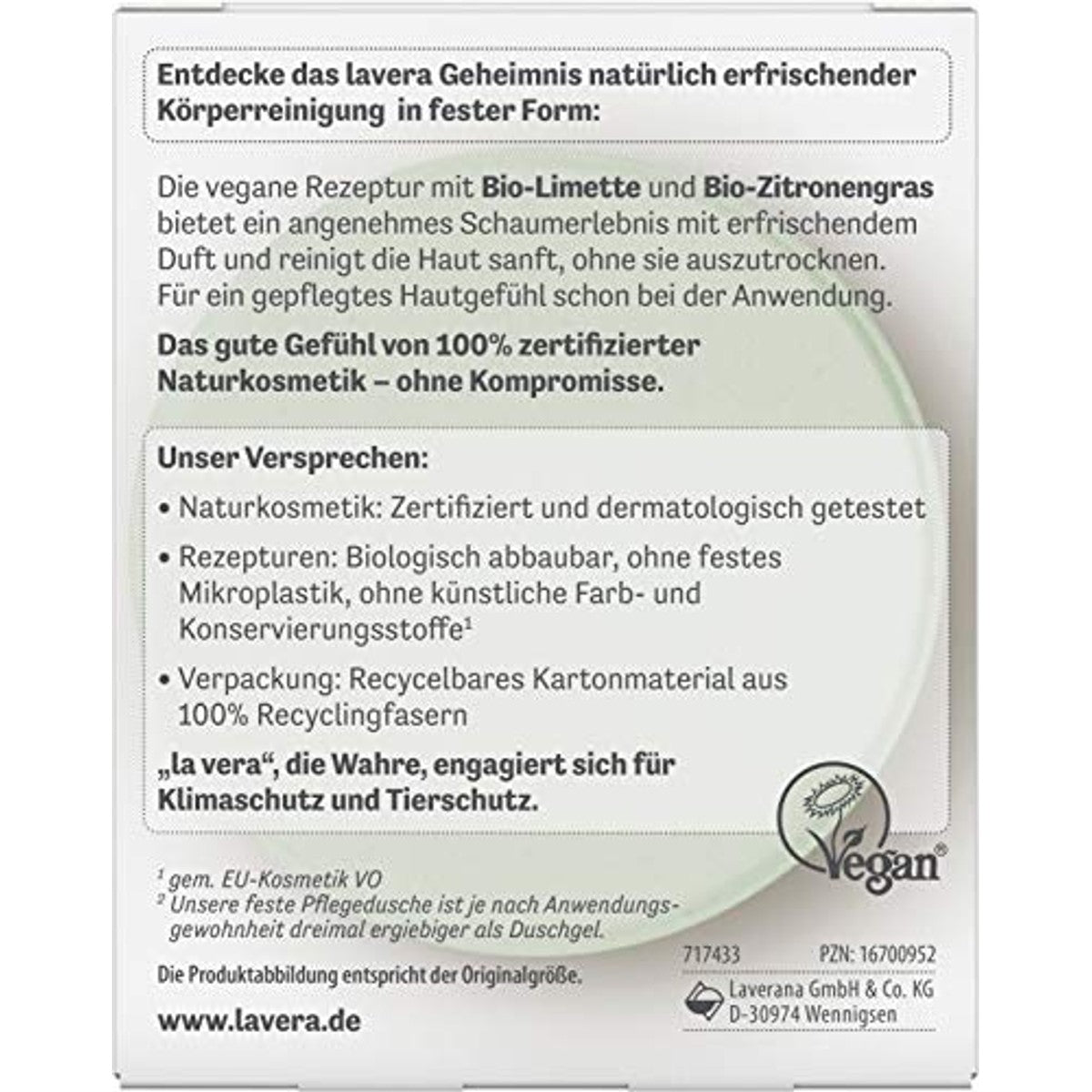 lavera Happy Freshness verzorgende douchegel 3 x 60 g - Voordeelverpakking