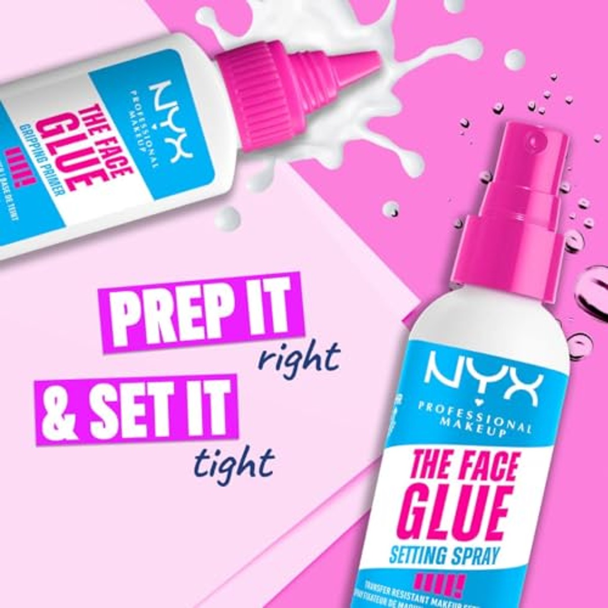 NYX PROFESSIONAL MAKEUP The Face Glue Setting Spray 60 ml - 6 stuks – foto 5