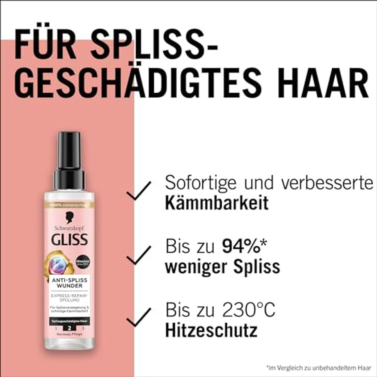Gliss Anti-splijten wonder 3 x 200 ml - Voordeelverpakking