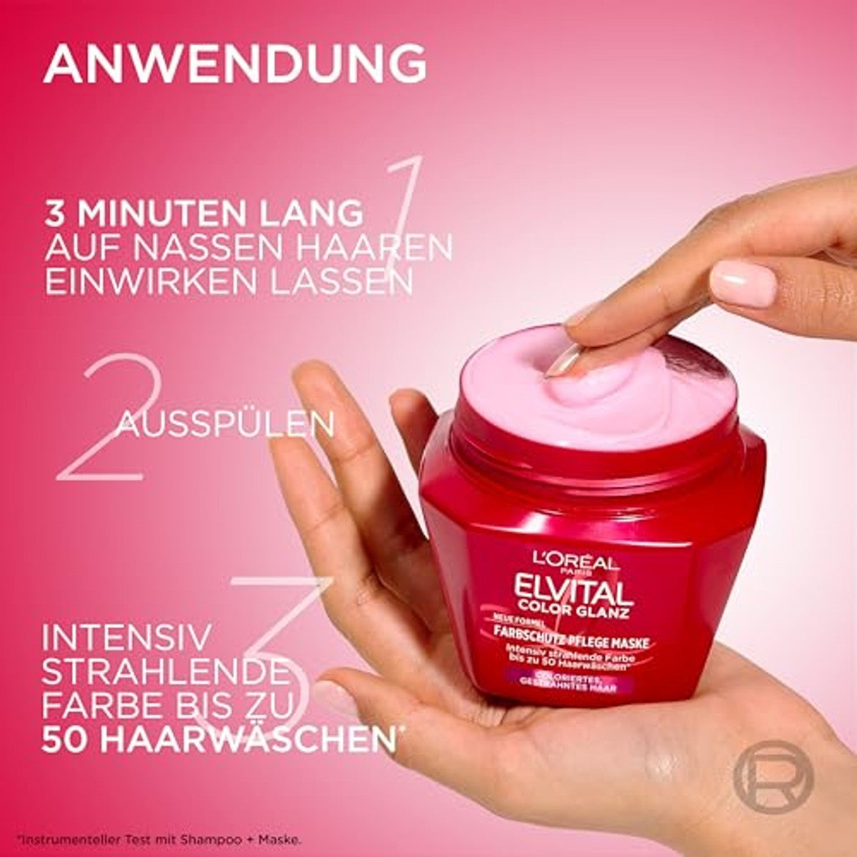 L'Oréal Paris Elvital Color-Glanz masker 3 x 300 ml - Voordeelverpakking