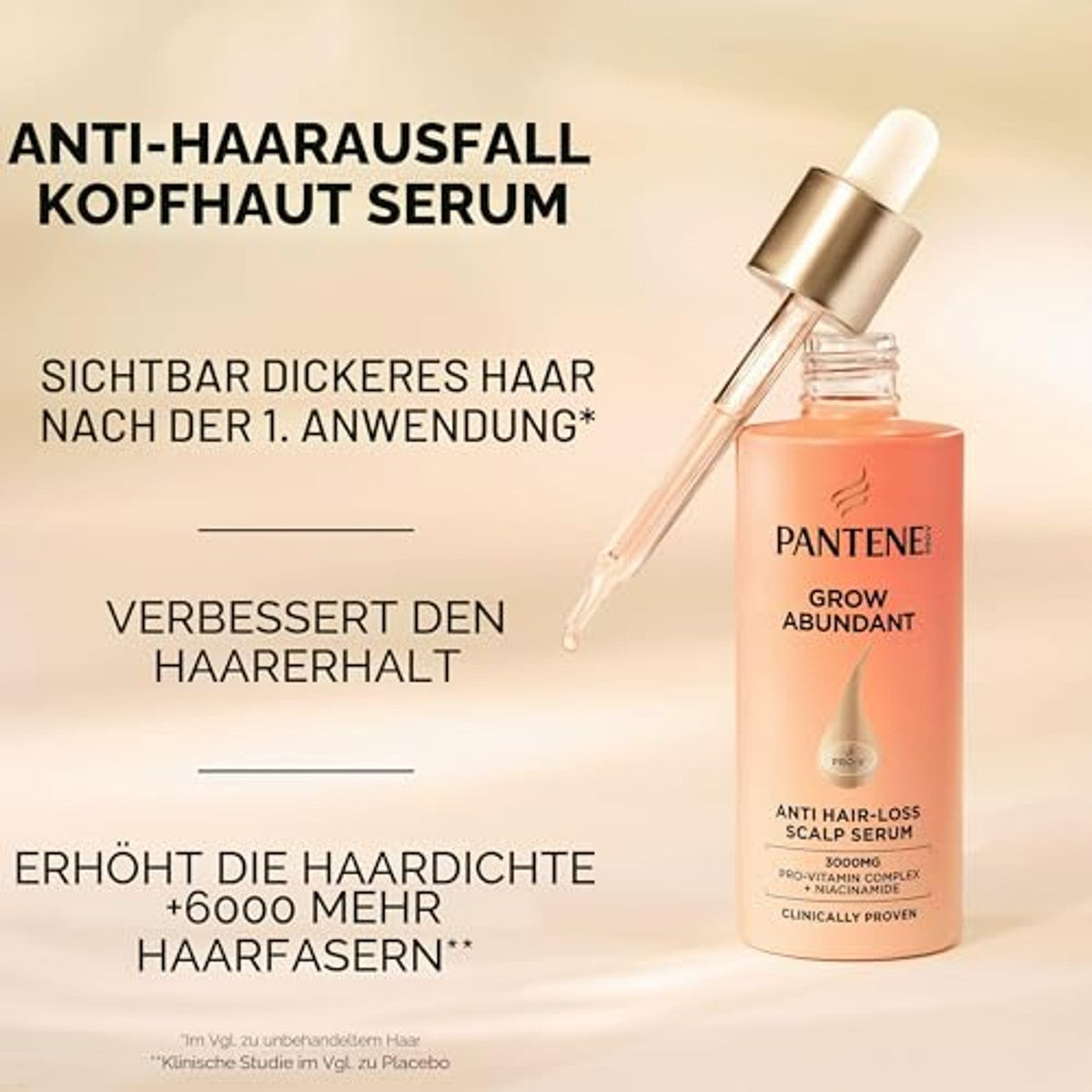 Pantene Grow Abundant Haaruitval Serum voor Dames 6 x 60 ml - Voordeelverpakking