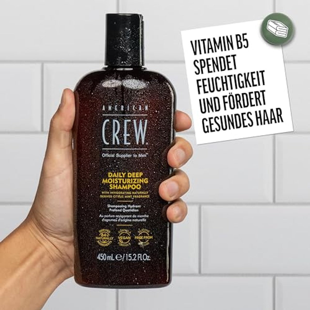 American Crew Daily Deep Moisture Shampoo voor Mannen 250 ml - 3-pack