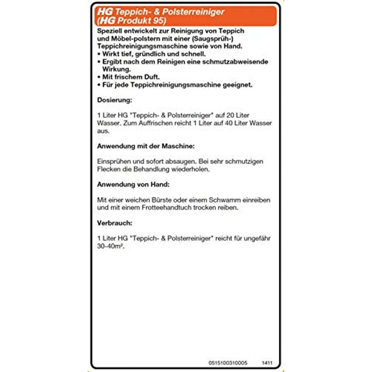 HG tapijtreiniger 1 liter – HG
