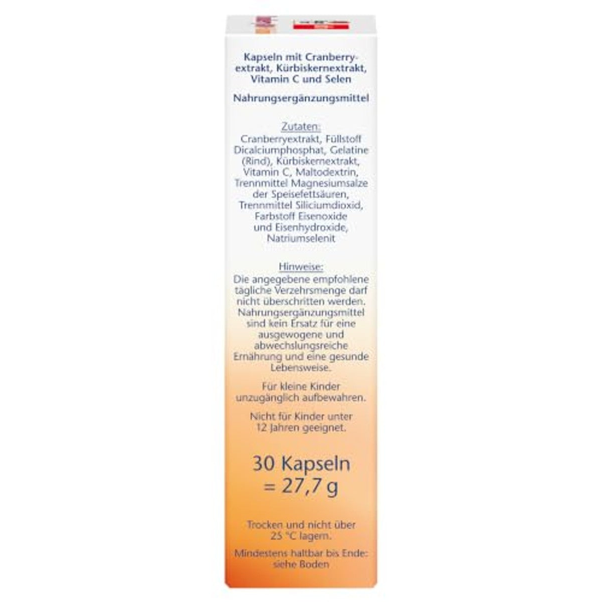 Doppelherz Cranberry 800 + Pompoen + Vitamine C + Selenium 30 capsules - 6-pack