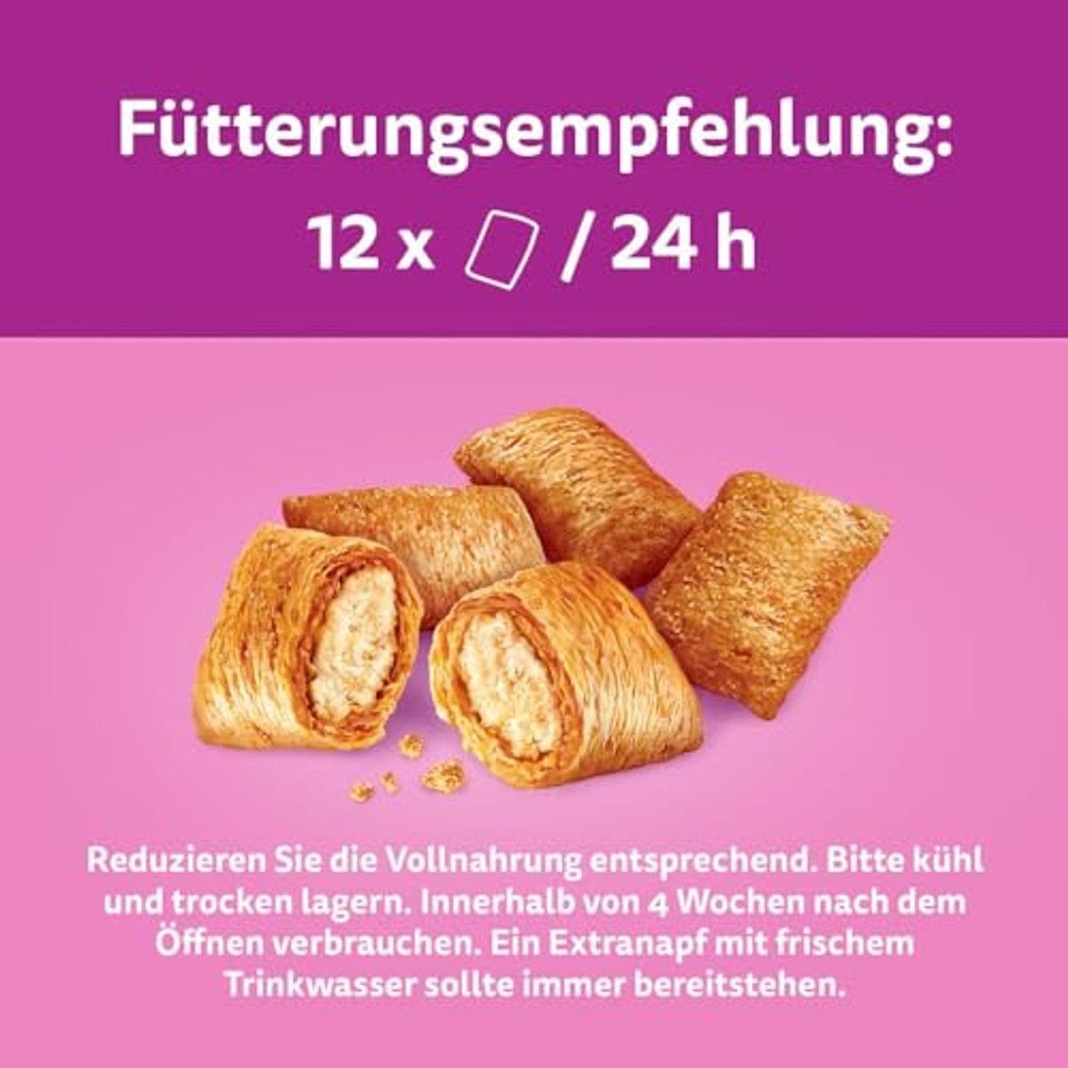 Whiskas Knusperbags kattensnack kip en kaas 6 x 60 g - 3-pack