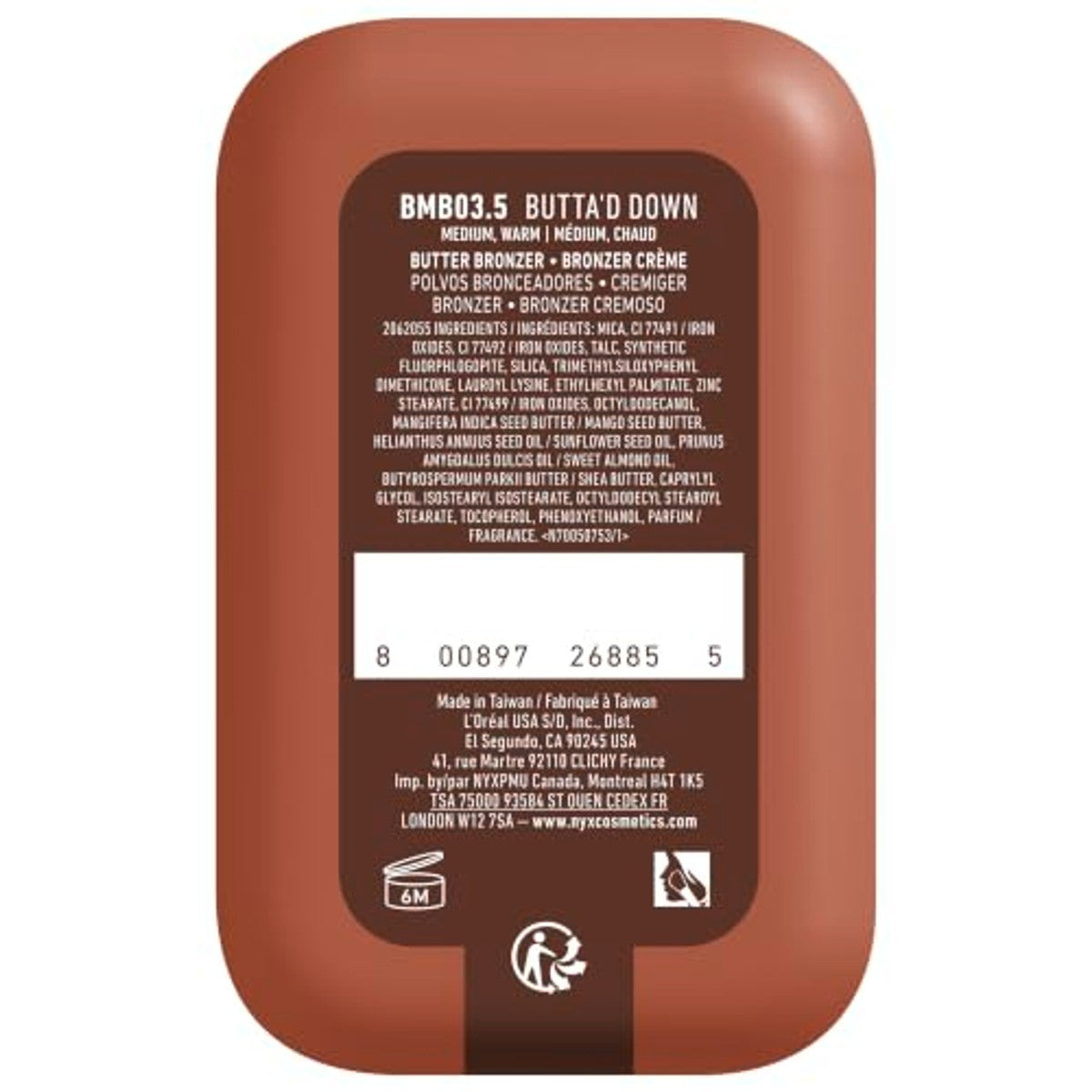 NYX PROFESSIONAL MAKEUP Buttermelt Bronzer Butta D Down 3 stuks