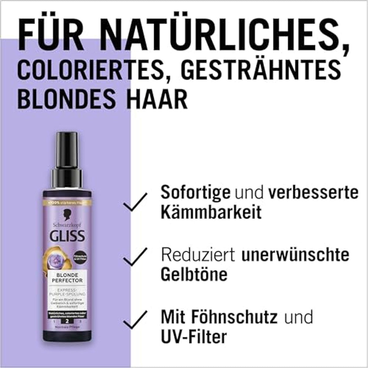 Gliss Blonde Perfector Express-Purple Conditioner 6 x 200 ml - Voordeelverpakking