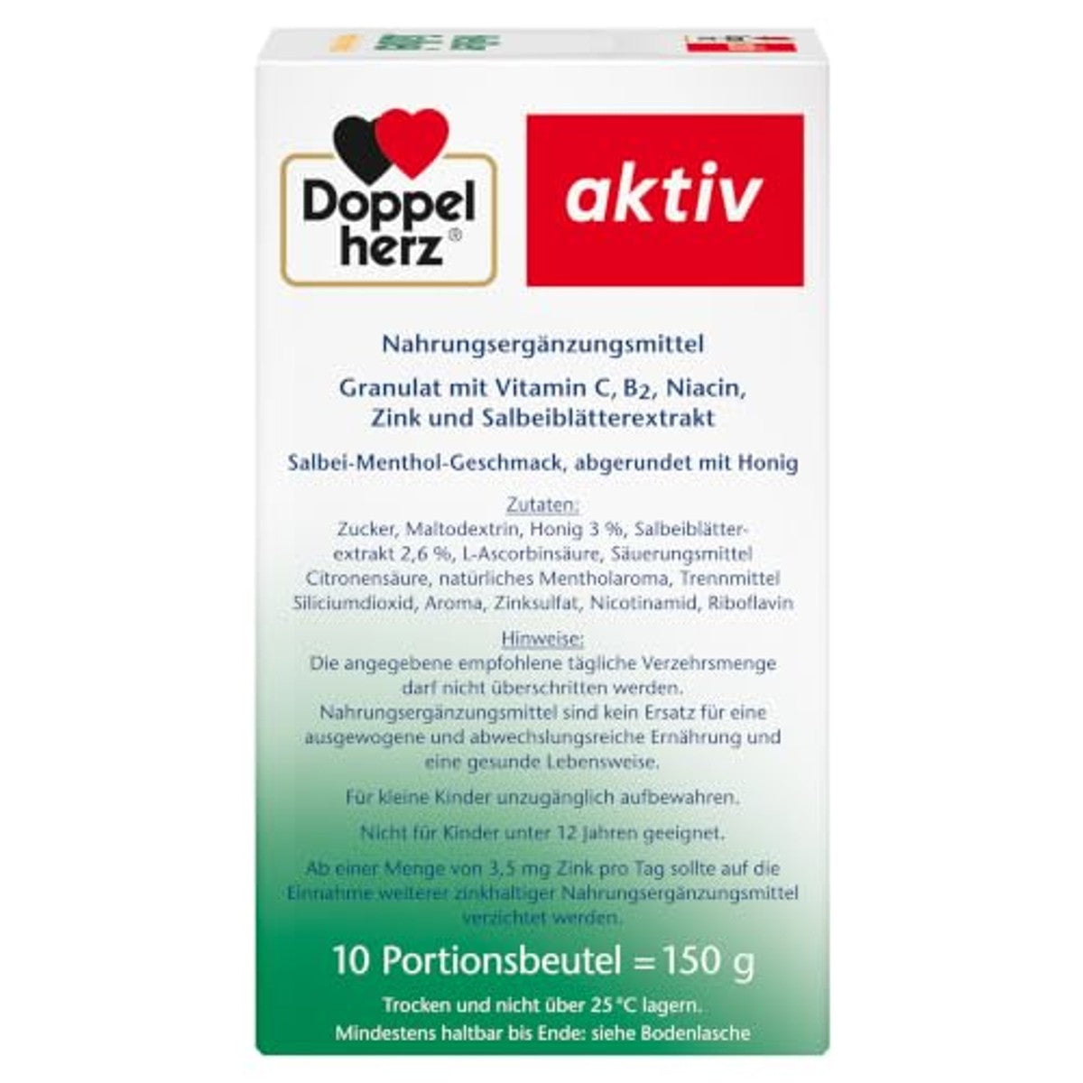 Doppelherz Hete Salie met Honing en Menthol 10 zakjes - 3-pack