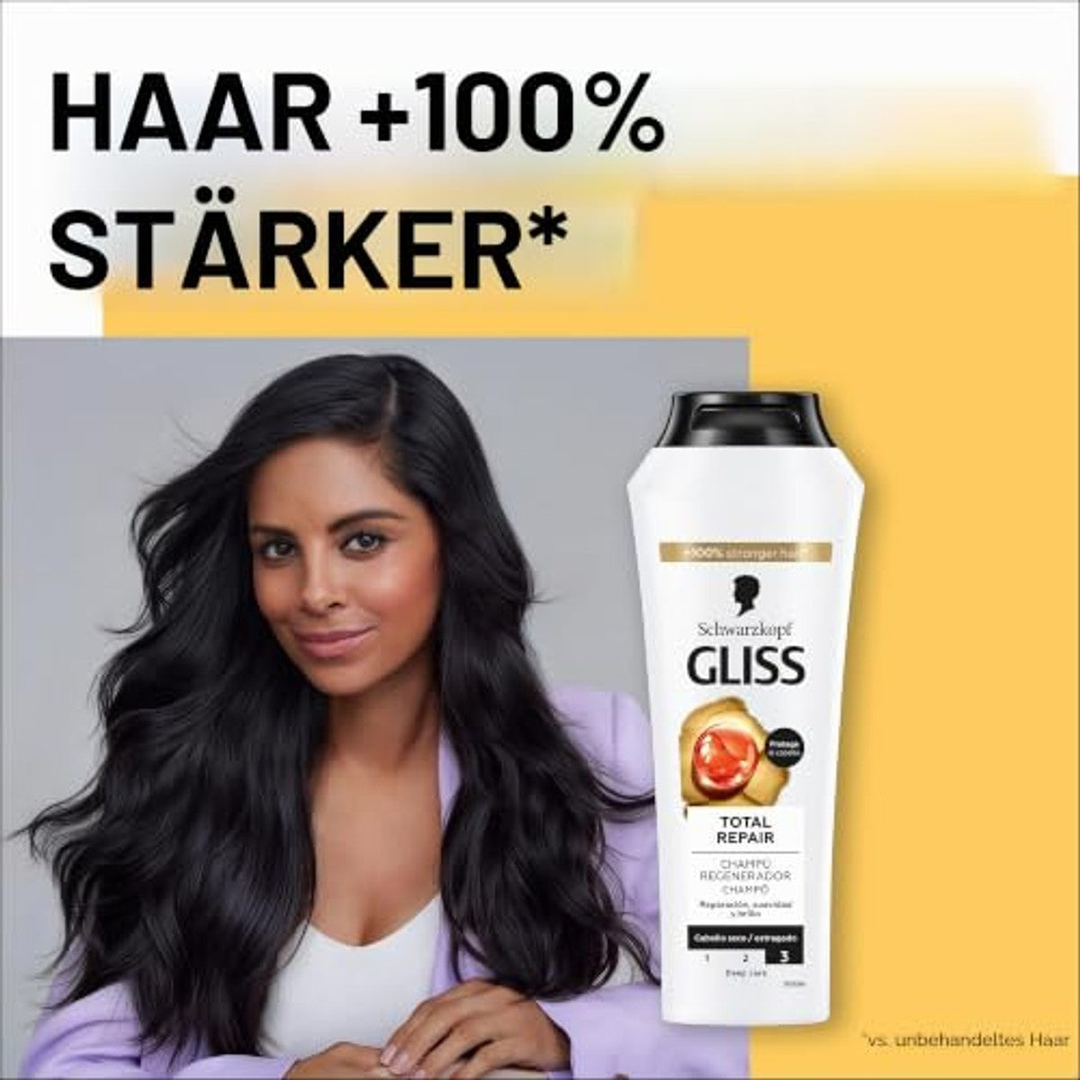 Gliss Total Repair Shampoo 6 x 250 ml - 1500 ml – Gliss