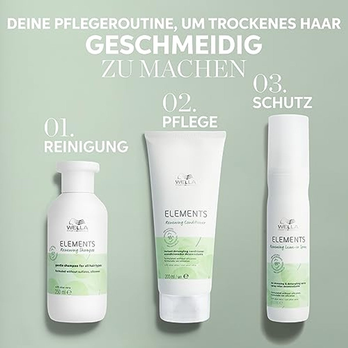 Wella Professionals ELEMENTS Renewing Conditioner 3 x 200 ml - Voordeelverpakking