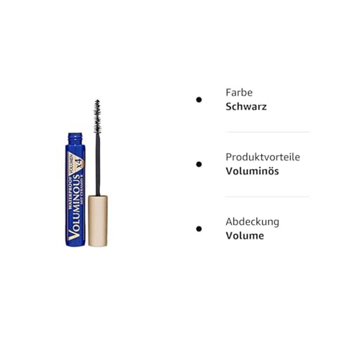 L'Oréal Paris Voluminous Waterproof Mascara 00 Zwart 3 x 7,5 ml - Voordeelverpakking