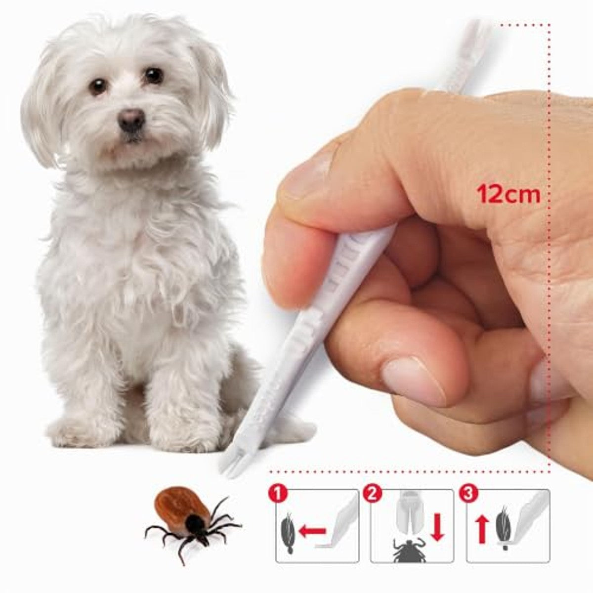 Beaphar Tekenstift voor Hond en Kat 12 cm Wit - 6-pack