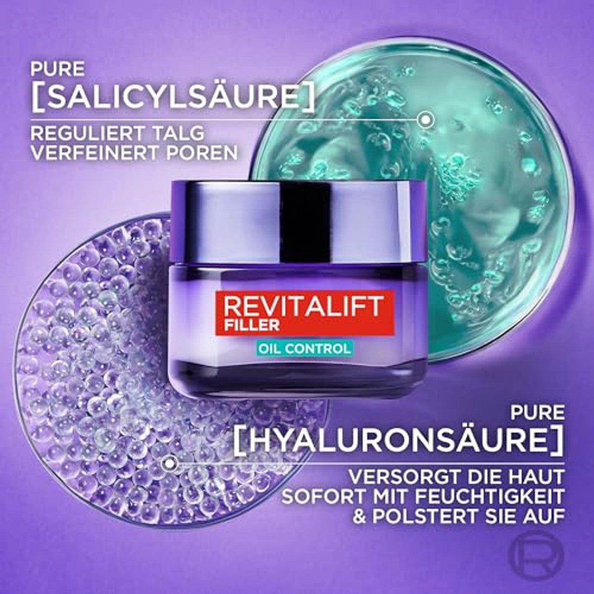 L'Oreal Paris Revitalift Filler Matterende gel-crème Oil Control 6 x 50 ml - Voordeelverpakking
