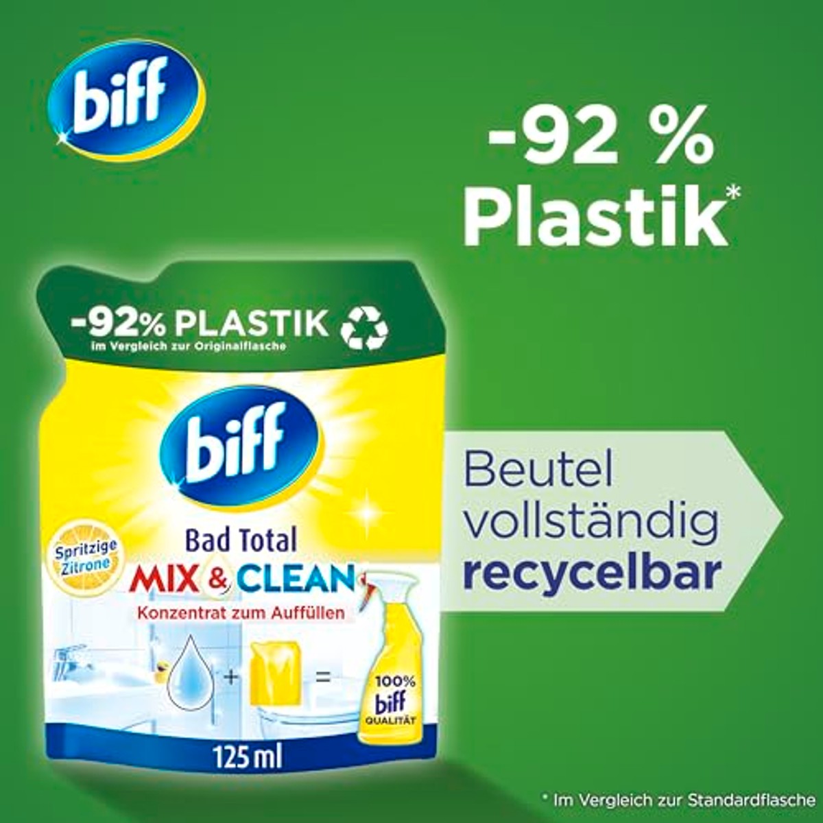 Biff Bad Total Mix & Clean Sprankelende citroen 125 ml – Biff