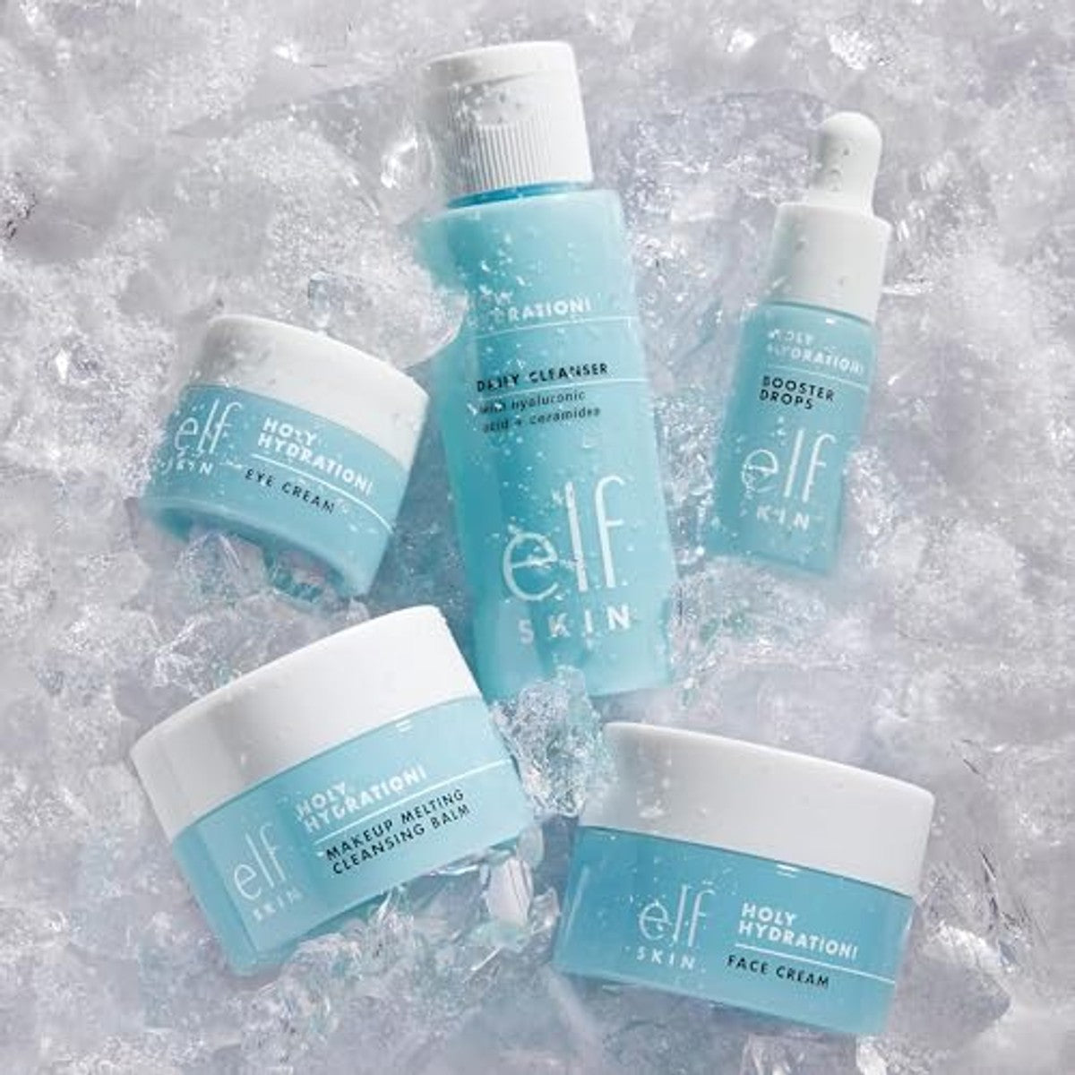 e.l.f. Skin Hydrated Ever After Skincare Mini Kit, reiniger, make-up remover, vochtinbrengende crème & oogcrème voor gehydrateerde huid, reisvriendelijk, veganistisch en dierproefvrij – e.l.f.