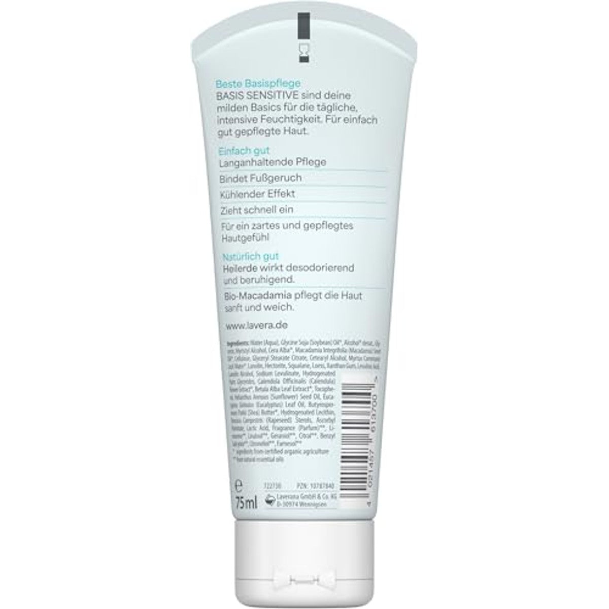 lavera Voetcrème Basis Sensitiv Macadamia - 4 stuks – lavera