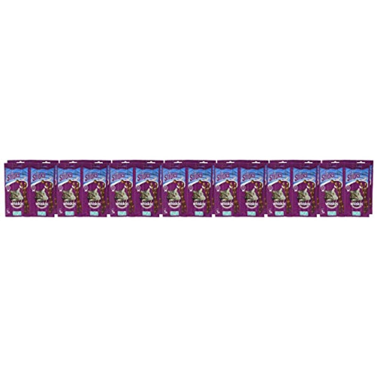 Whiskas Sticks Kattensnack met zalmsmaak, onweerstaanbare smaakervaring, veel vitaminen en mineralen, 14 x 36 g & sticks, kattensnack met kipsmaak, 14 x 36 g – whiskas