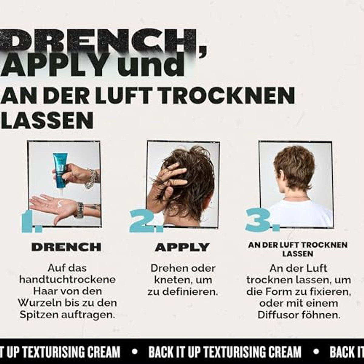 TIGI Back It Up Bed Head Textuurgevende crème voor grip en textuur, 125 ml – TIGI