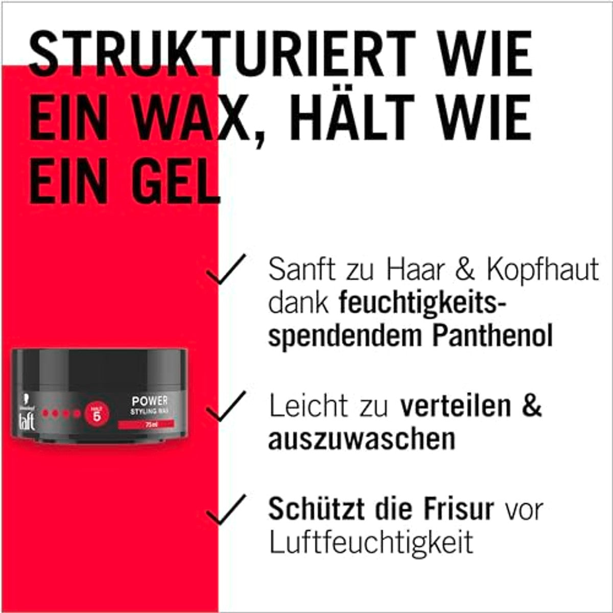 TAFT Styling Wax Power 3 x 75 ml - Voordeelverpakking