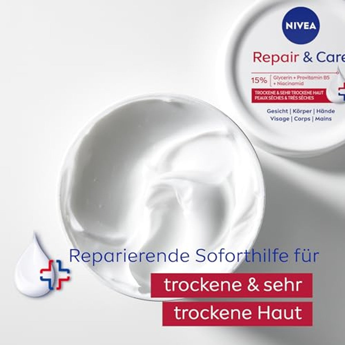 NIVEA Repair & Care Crème 6 x 400 ml - Voordeelverpakking
