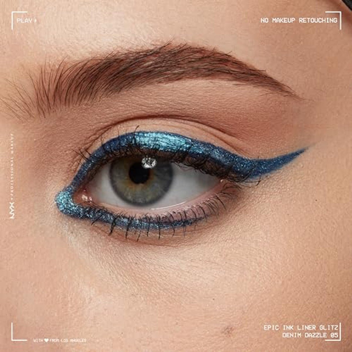 NYX PROFESSIONAL MAKEUP Epic Ink Liner Jeanz Denim Dazzle 1 ml - 3 stuks