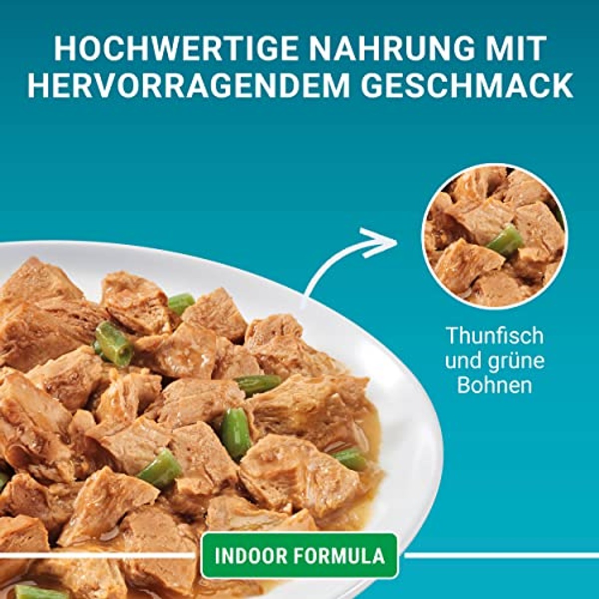 Purina One Indoor natvoer kattenvoer tonijn 26 x 85 g - 3-pack