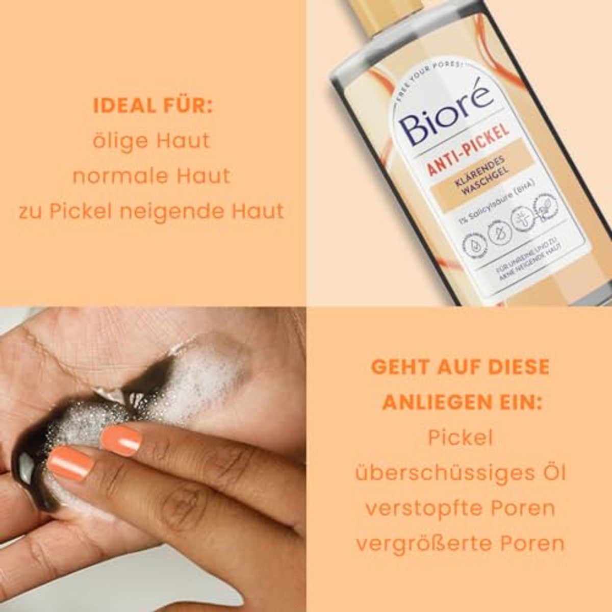 Bioré Anti-puistjes Wasgel actieve kool 200 ml – Bioré