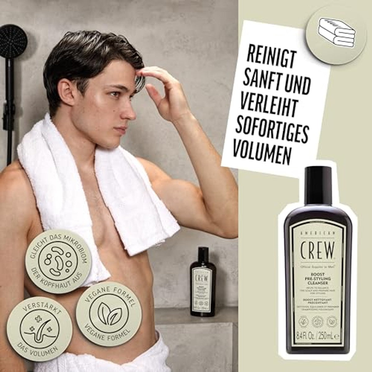 American Crew Boost Pre-Styling Shampoo Volumeshampoo voor Mannen 250 ml