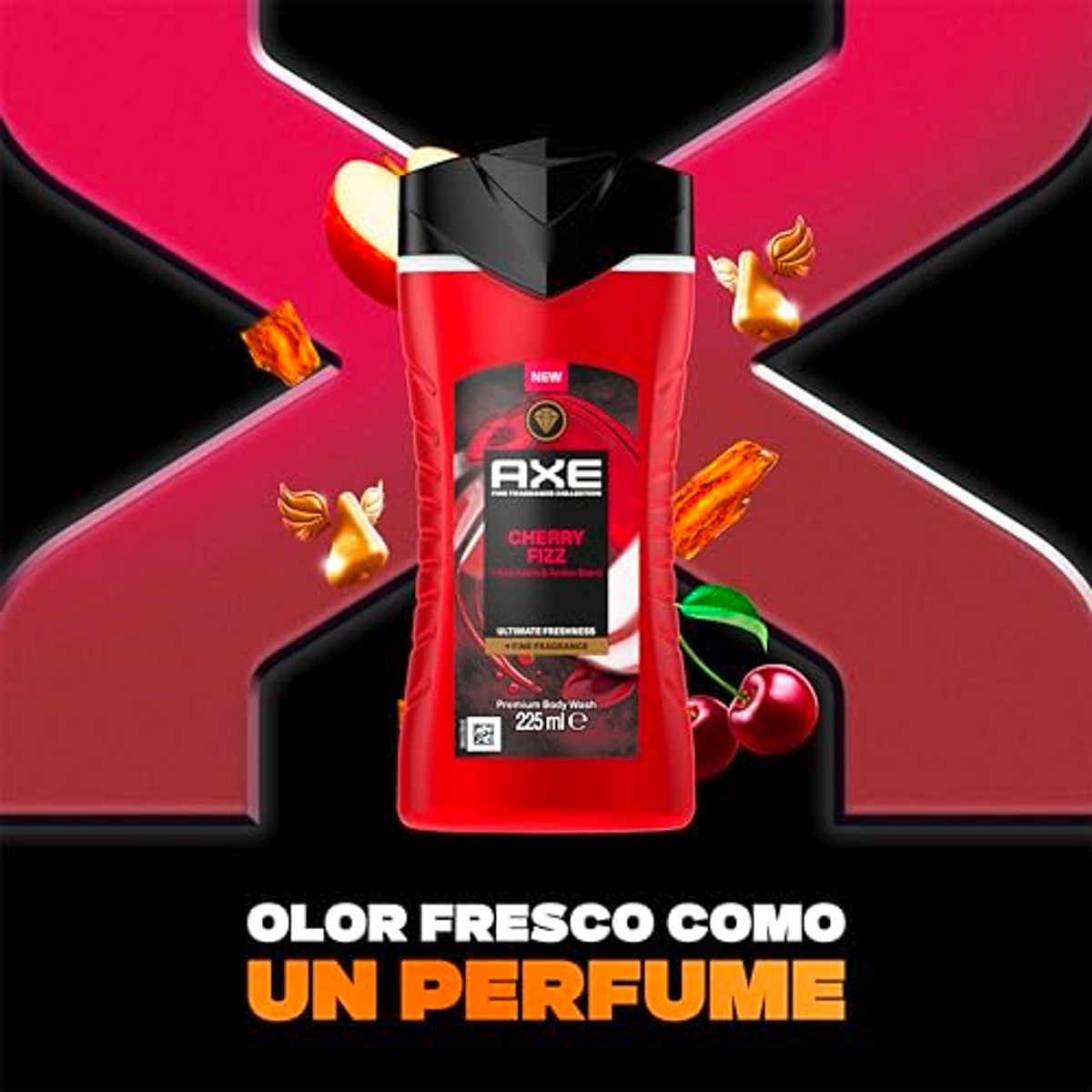 Axe Cherry Fizz Premium Body Wash 6 x 225 ml - Voordeelverpakking