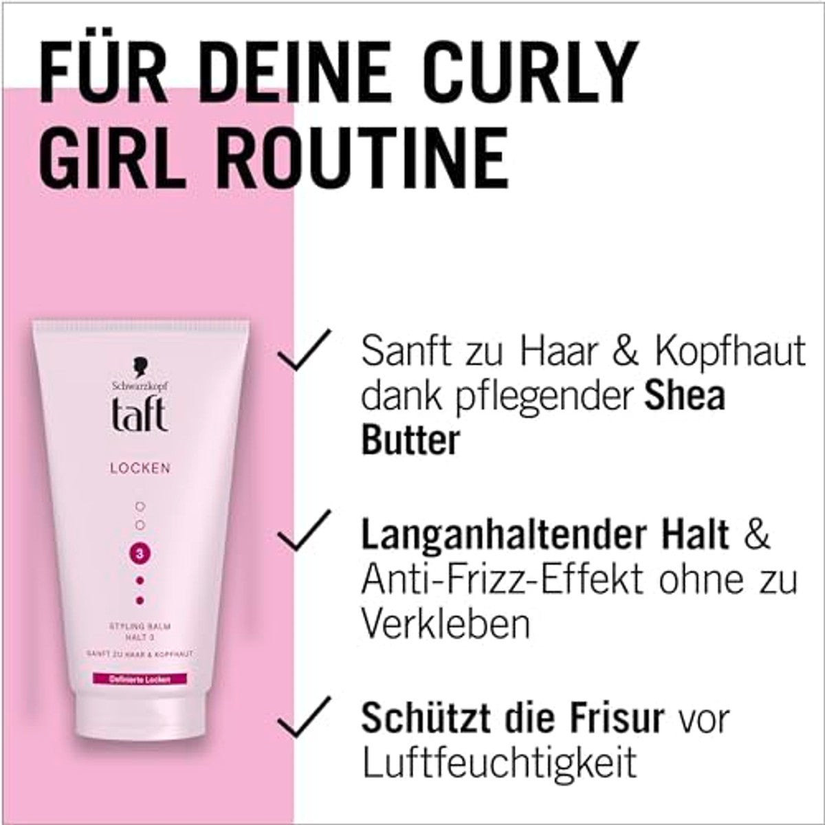 TAFT Balm krullen styling 3 x 150 ml - Voordeelverpakking