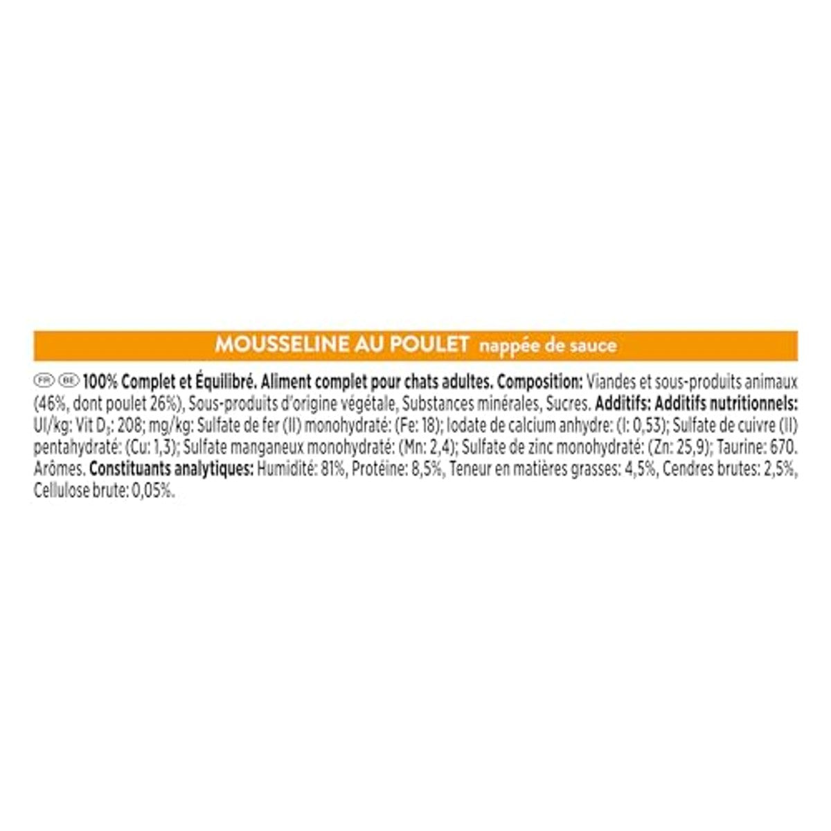 Gourmet PURINA Revelations Mousseline, kip met saus bekleed – 4 x 57 g – maaltijdporties voor volwassen katten – 6 stuks – Gourmet
