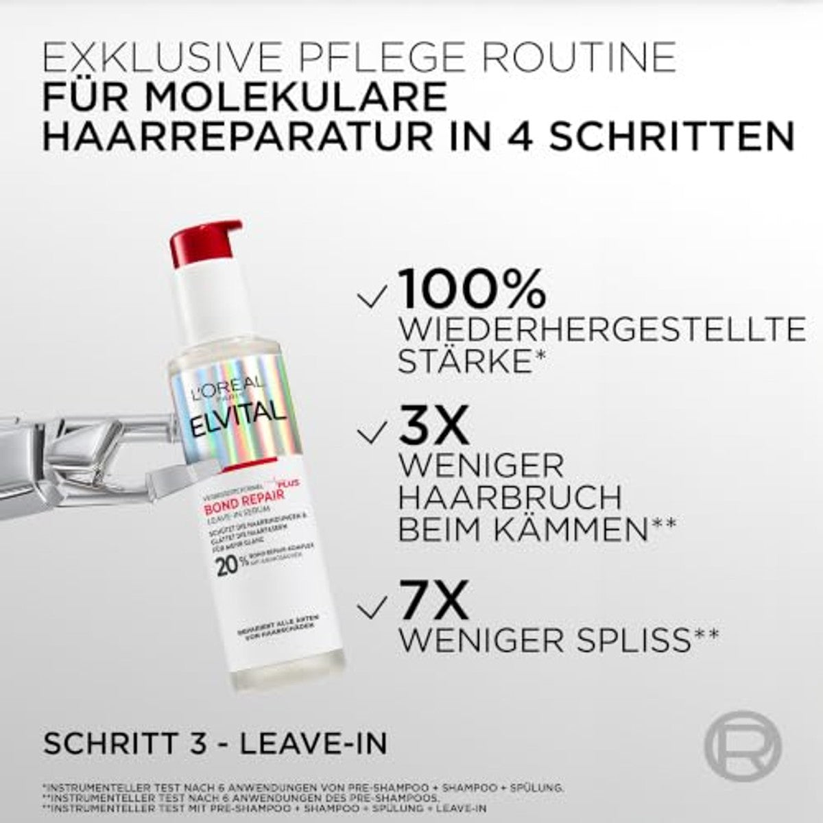 L'Oréal Paris Elvital Bond Repair Plus Leave-In Serum 3 x 150 ml - Voordeelverpakking