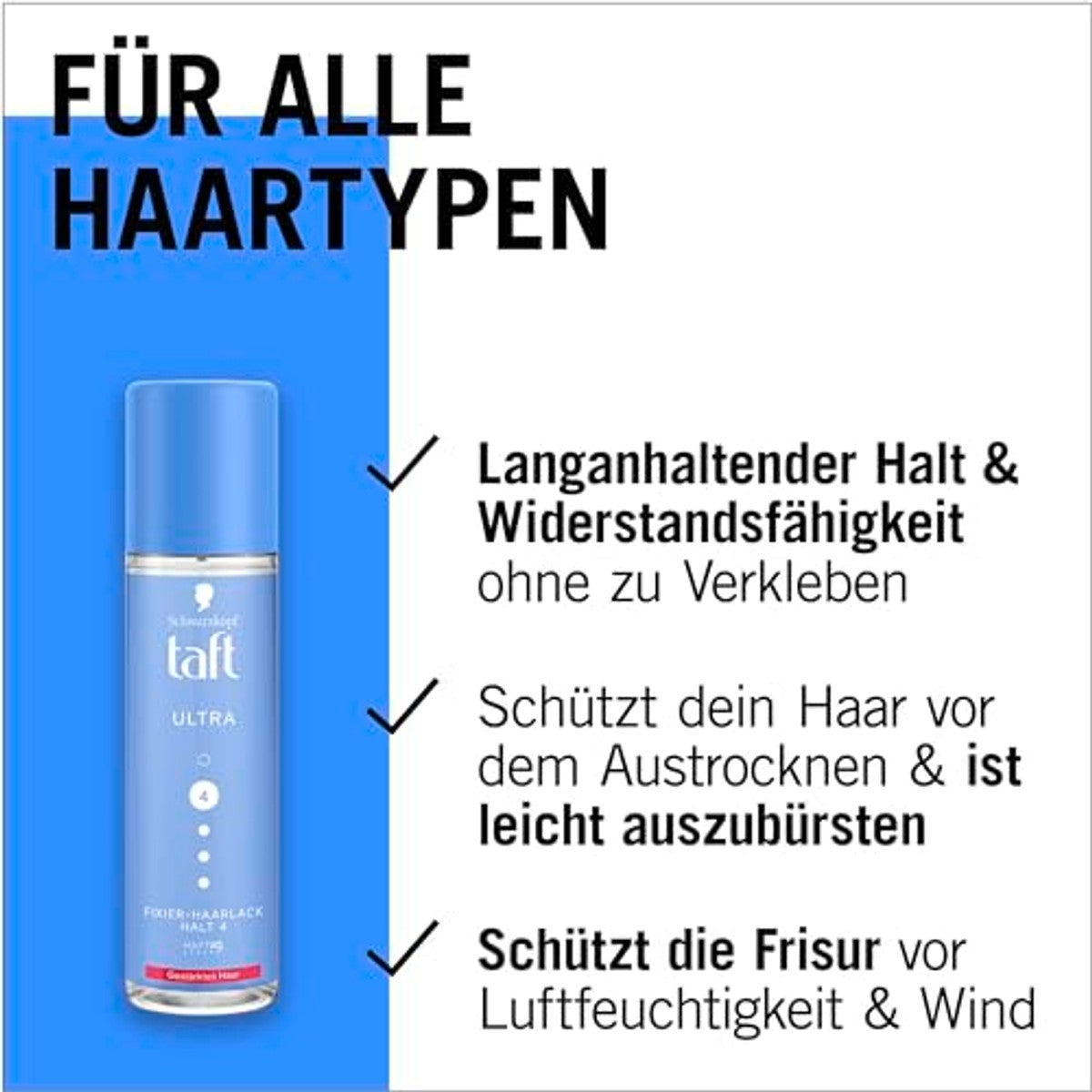 TAFT Ultra Fixier Haarlakpomp Houdgraad 4 6 x 200 ml - Voordeelverpakking