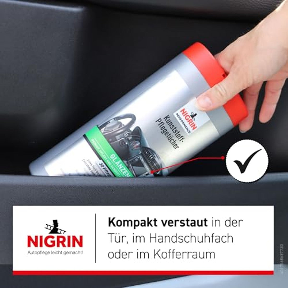 NIGRIN Kunststof verzorgingsdoeken glanzend - 6-pack