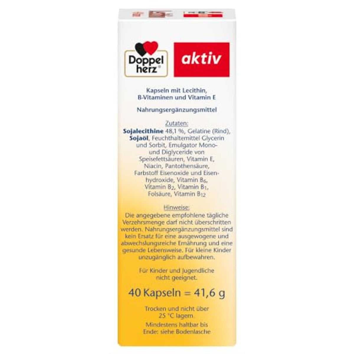 Doppelherz Lecithine Voedingssupplement met Vitamine B1, B2 en B6 40 Capsules - 6-pack