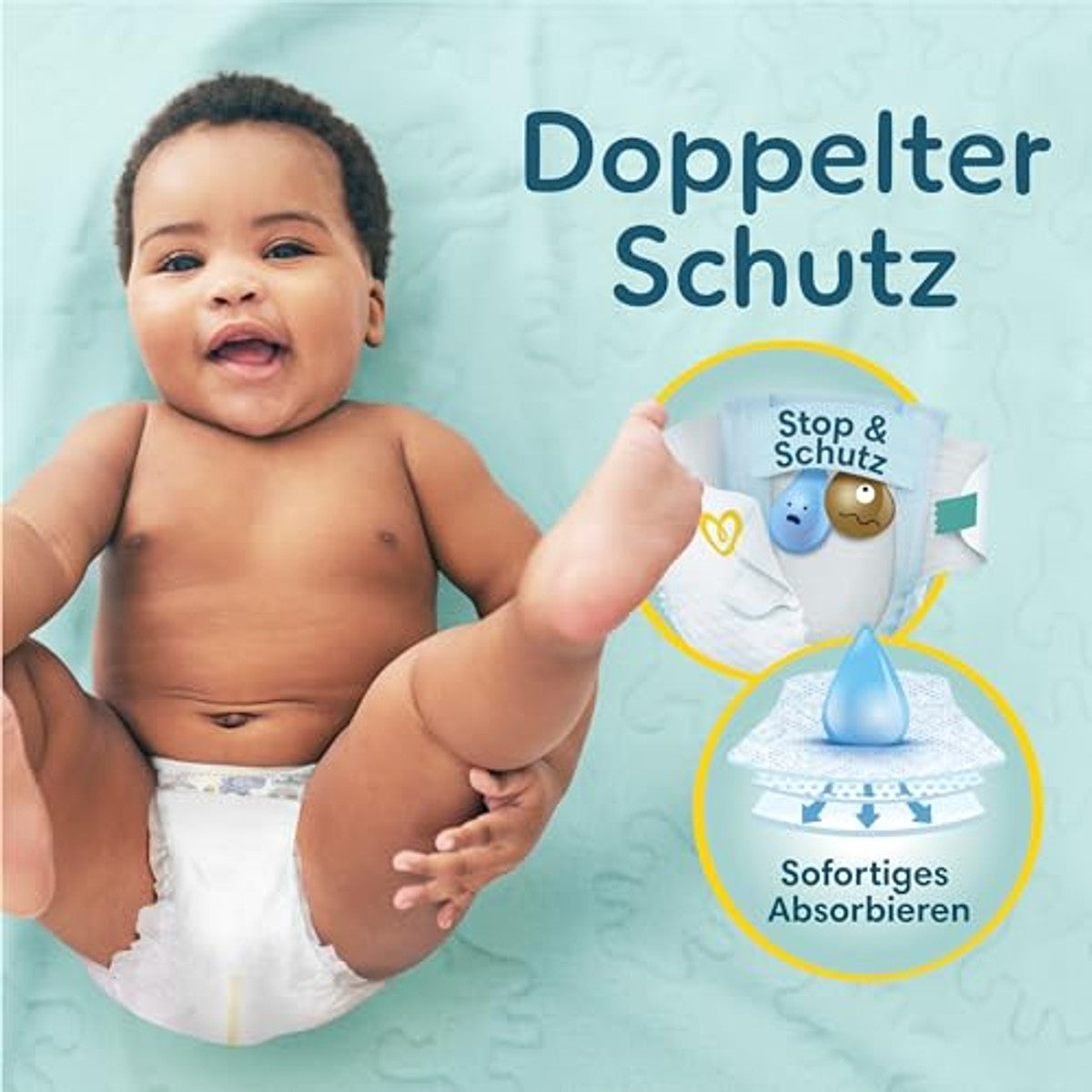 Pampers Premium Protection maat 2 4 + 10 Aqua-doekjes 3 x 8 kg - Voordeelverpakking