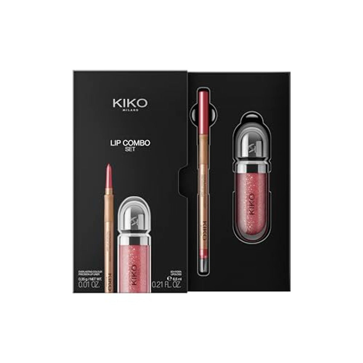 KIKO Milano Lip Combo Set 01, lippenset: hydraterende lipgloss en bijpassende lipliner – Kiko Milano