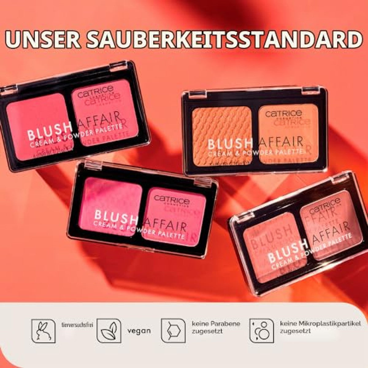 Catrice Cosmetics Blush Affair Cream & Powder Palette nr. 010 rood - 6-pack
