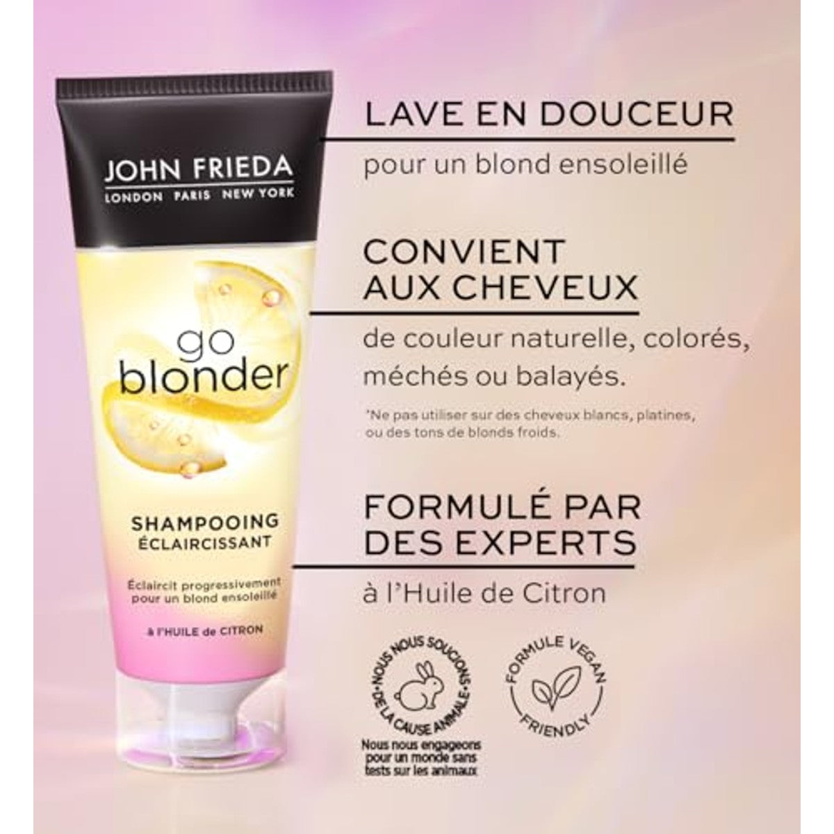 John Frieda Sheer Blonde Go Blonder Lightening Shampoo 250 ml - 6 stuks