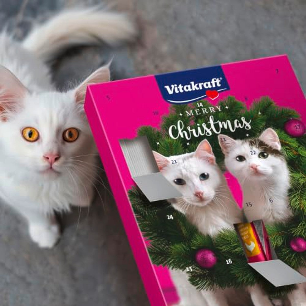 Vitakraft Adventskalender voor Katten Kerstmis 2024 363 g - 3-pack
