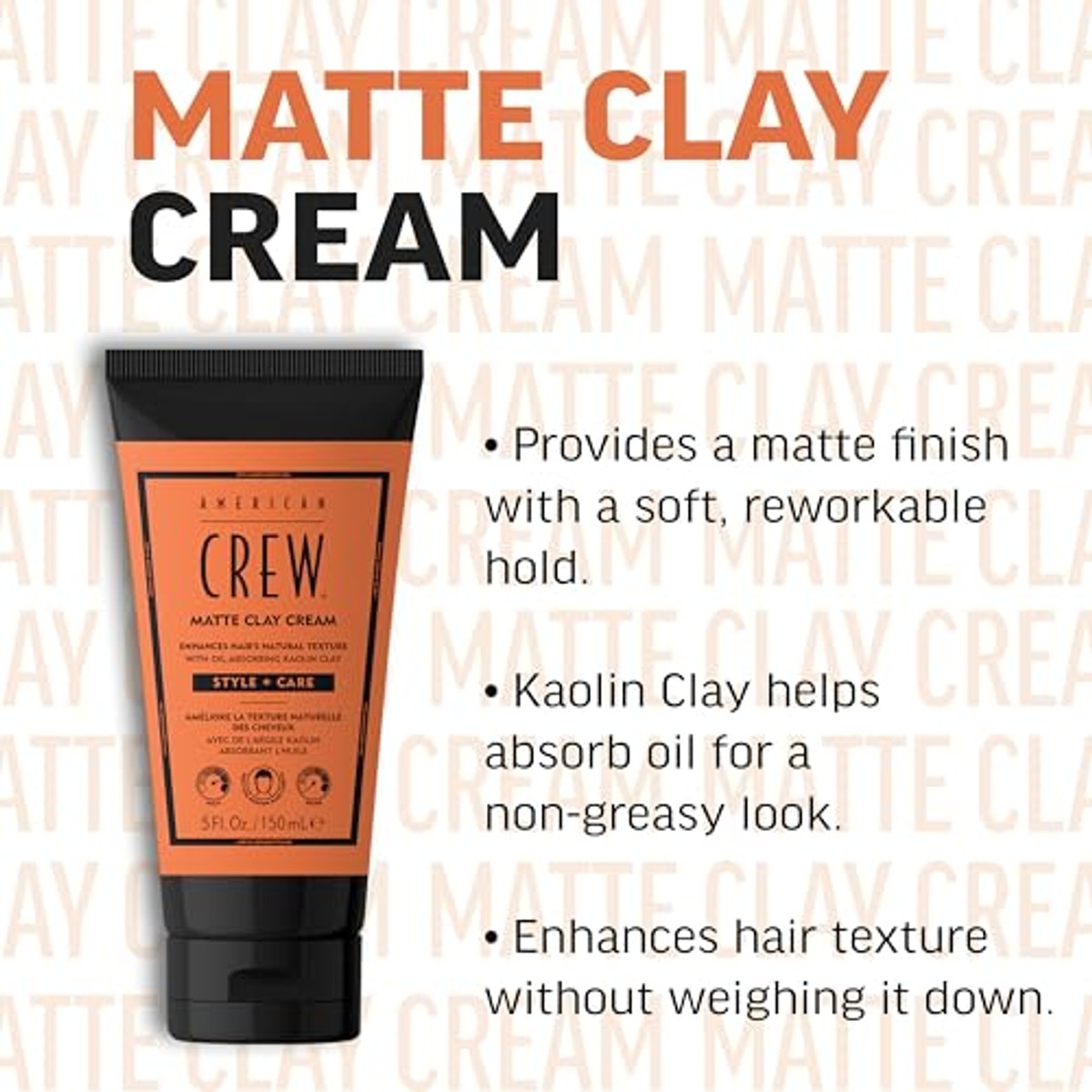 American Crew Matte Clay Cream Hybride Haargel 150 ml - 3-pack