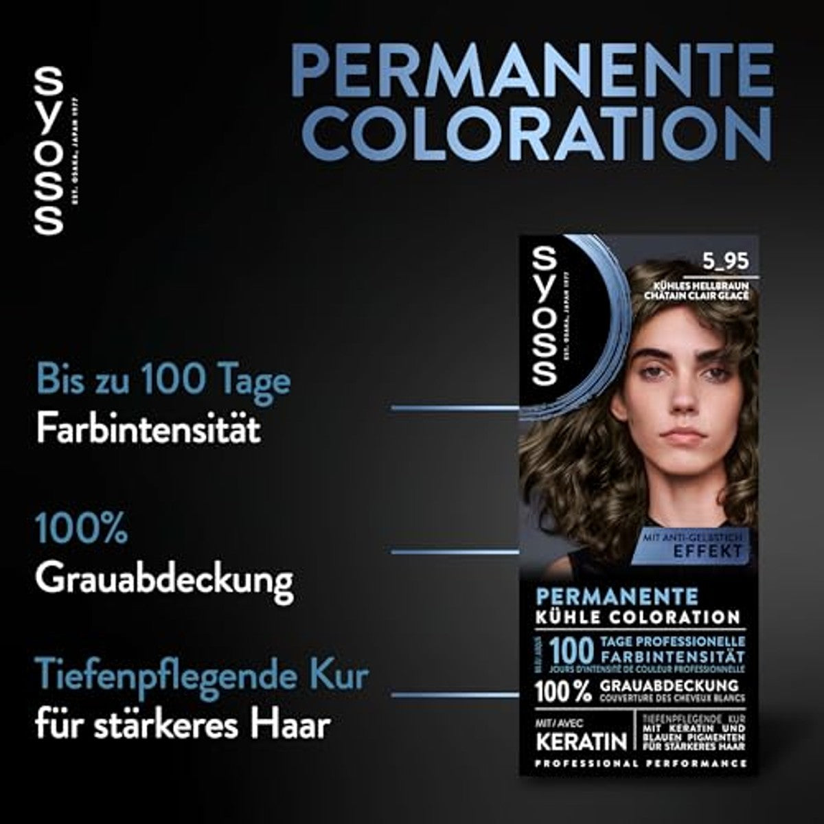 Syoss Coloration 5_95 Koel lichtbruin 6 x 115 ml - Voordeelverpakking