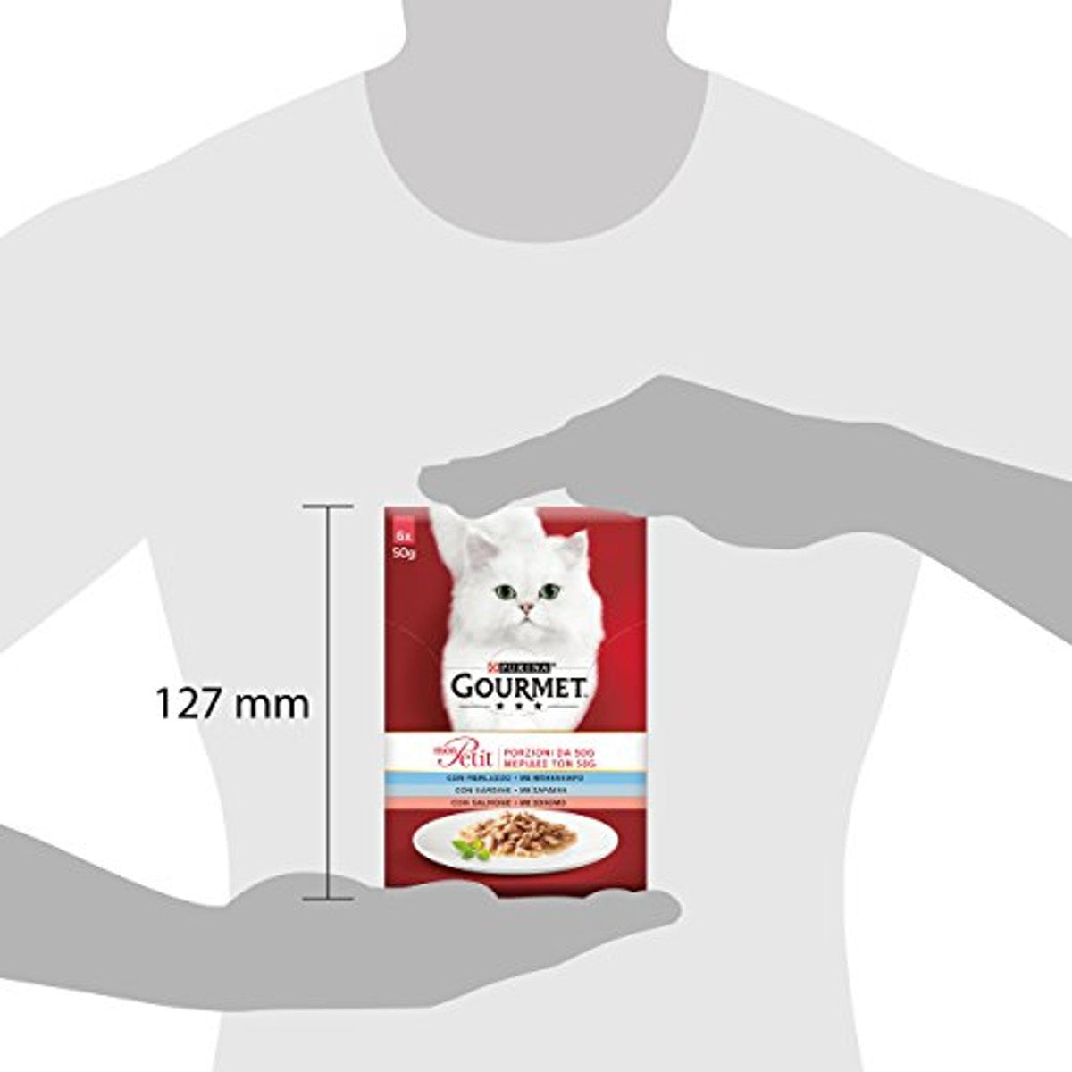 Purina Gourmet Mon Petit Vocht Katten met Sardine, Zalm, 48 zakjes à 50 g – Gourmet