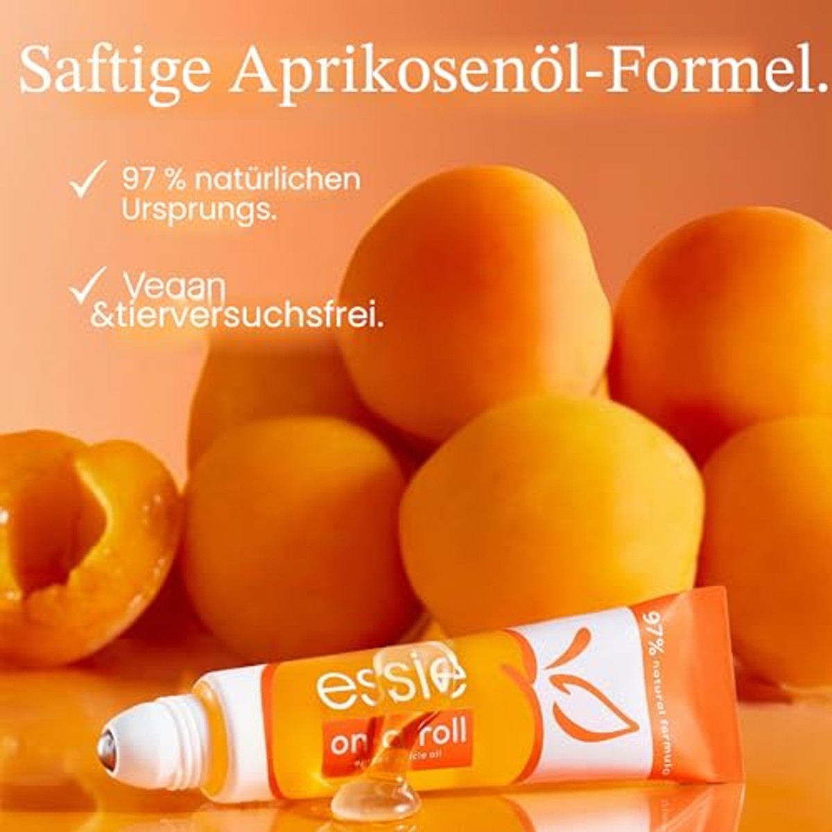 essie On a Roll Apricot nagelriemolie - 6 stuks