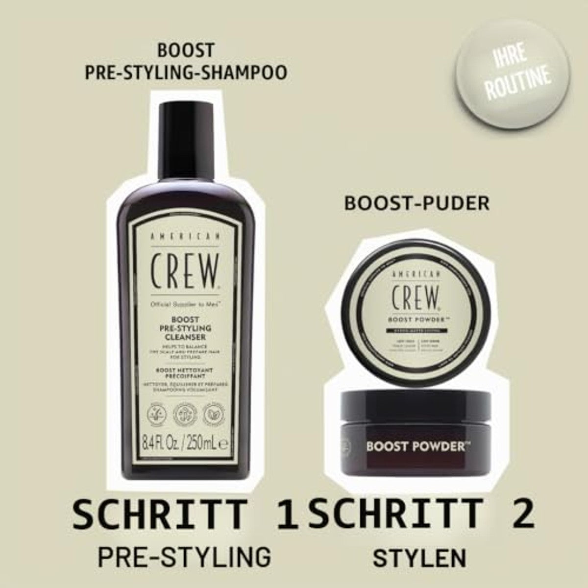 American Crew Boost Pre-Styling Shampoo 250 ml & Boost Poeder 10 g - 6-pack – foto 5